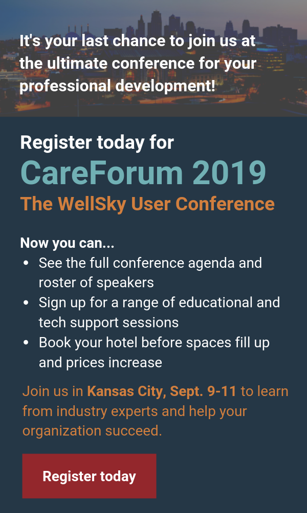 Register now for CareForum 2019 | Sept. 9-11